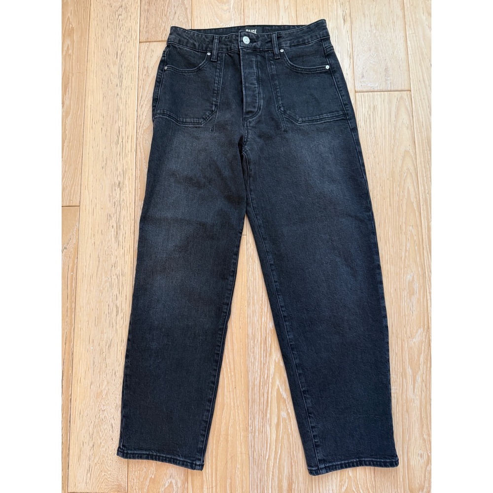 PAIGE Womens Alexis Jeans High Rise Wide Leg Patch Pocket Denim Size 27 - Picture 2 of 10